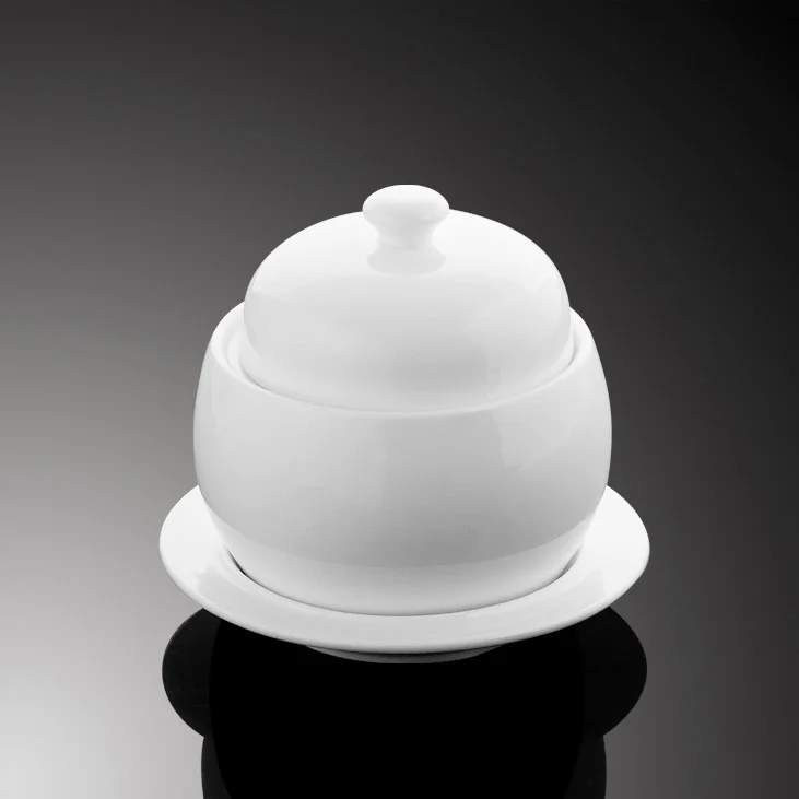 4" Ceramic Round Jar With Saucer