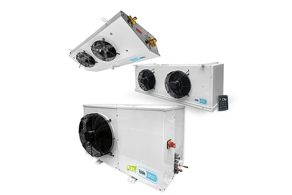 Silent split refrigeration units specially designed for food handling and processing rooms