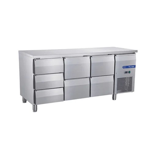 FEELART FED18070CS070 Stainless Steel Undercounter Chiller with 3x1/3 and 4x1/2 Drawers