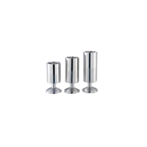 H110mm Stainless Steel Round Candle Holder With Trumpet-shaped Base