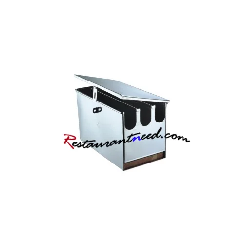 3 Compartments Stainless Steel Knife Rack With Lid